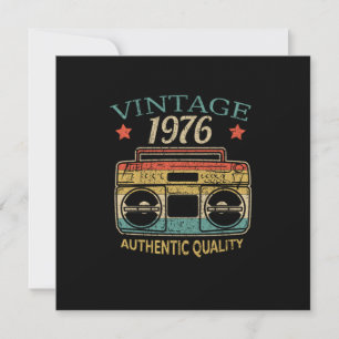 Vintage 1976 Radio Authentic Quality B-Day Gift Invitation