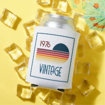 Vintage 1976 Retro Stripe Sun 50th Birthday