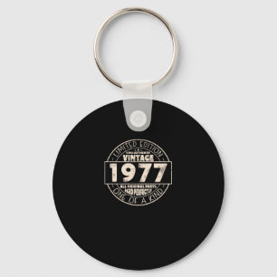 Vintage 1977 Birthday Gift Key Ring
