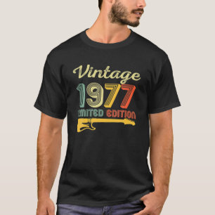 Vintage 1977 Birthday Guitar 45th Birthday 45 T-Shirt
