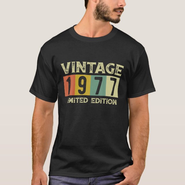 Vintage 1977 Limited Edition 44th Birthday T-Shirt (Front)
