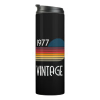Vintage 1977 Retro Stripe Sun
