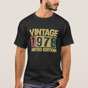 Vintage 1978 Bday 44 Years Old Funny 44th Birthday T-Shirt