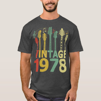 Vintage 1978  Guitarist Guitar Lovers Gifts 42nd T-Shirt