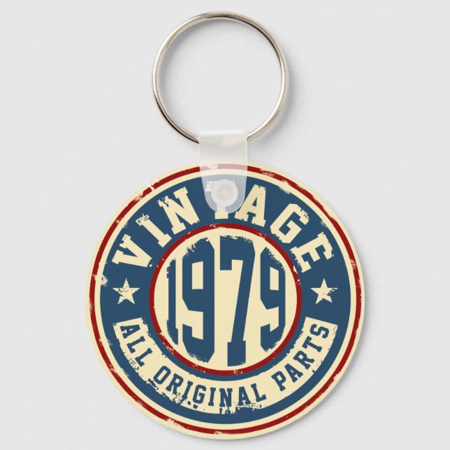 Vintage 1979 All Original Parts Key Ring (Front)