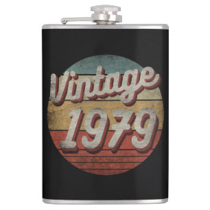 VINTAGE 1979 MEN WOMEN BIRTHDAY GIFT HIP FLASK