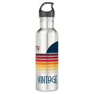 Vintage 1979 Retro Stripe Sun 710 Ml Water Bottle