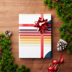 Vintage 1979 Retro Stripe Sun Wrapping Paper