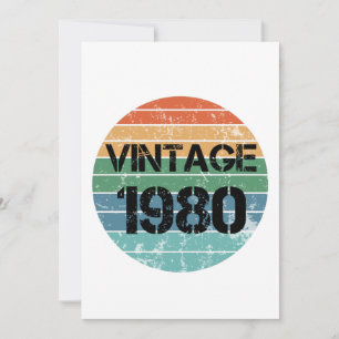 Vintage 1980 Birthday Card