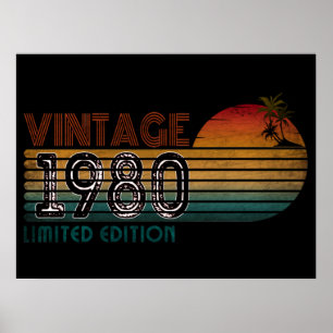 vintage 1980 limited edition  poster
