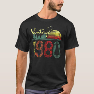 Vintage 1980 Made In 1980 42nd Birthday Gift 42 Ye T-Shirt
