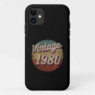 VINTAGE 1980 MEN WOMEN BIRTHDAY GIFT iPhone 11 CASE