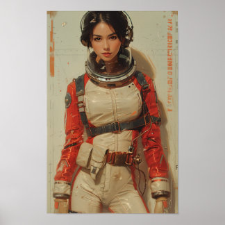 Vintage 1980s Japanese Sci-Fi AV Magazine Cover Po Poster