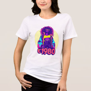 Vintage 1980s Retro Graphic T-Shirt Tri-Blend Shirt