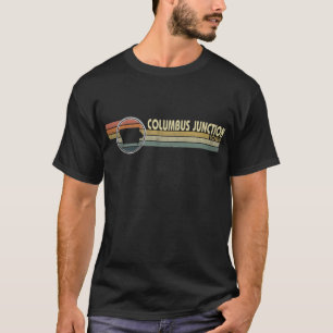 Vintage 1980s Style COLUMBUS JUNCTION, IA T-Shirt