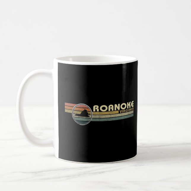 Vintage 1980s Style ROANOKE, VA  Coffee Mug (Left)