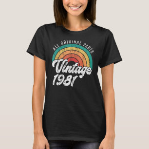 Vintage 1981 41st Birthday Classic Retro 41 Years T-Shirt