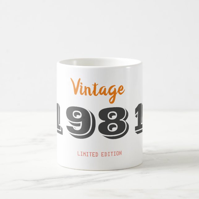Vintage 1981 Limited Edition Coffee Mug – 45th (Center)