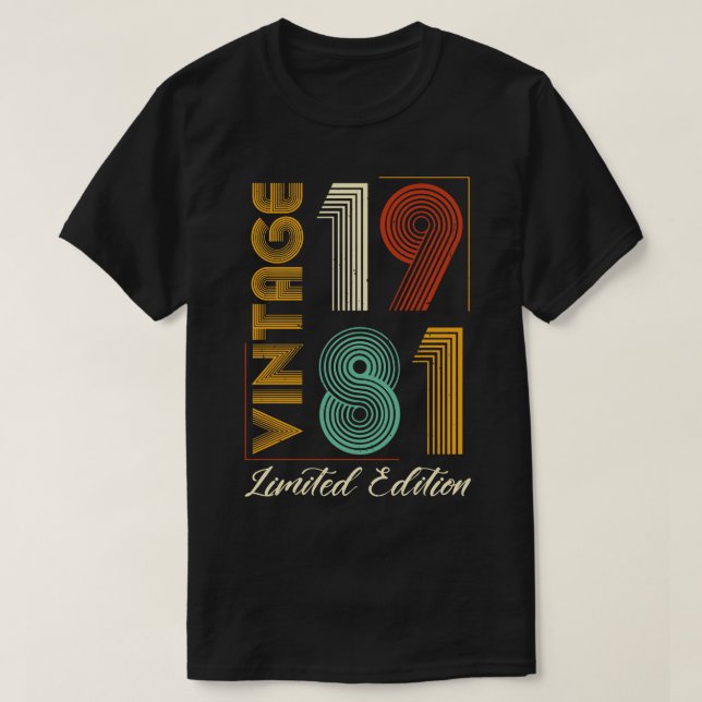 Vintage 1981 Limited Edition T-Shirt (Design Front)