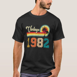 Vintage 1982 40th Birthday Men Women Retro 40 Year T-Shirt
