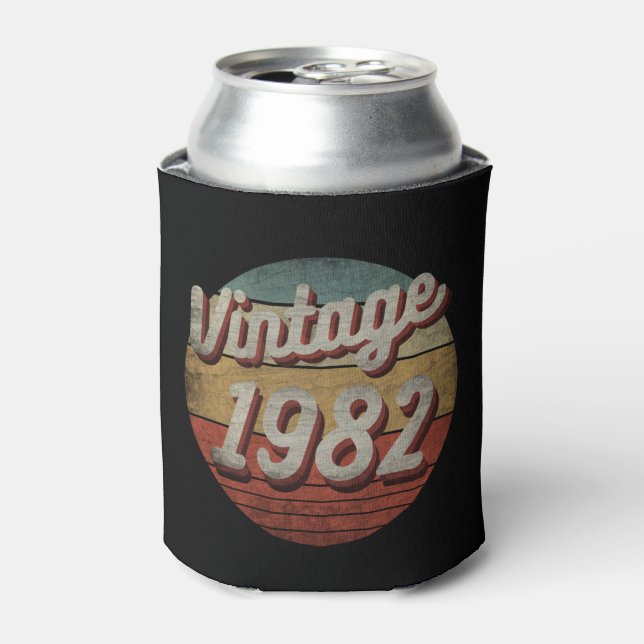 VINTAGE 1982 MEN WOMEN BIRTHDAY GIFT CAN COOLER (Can Front)