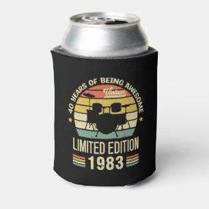 Vintage 1983 Drums 40th Birthday Drummer Can Cooler