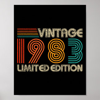 Vintage 1983 Limited Edition Clic 1983 Men Women V Poster