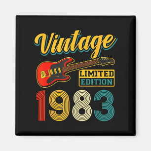 Vintage 1983 Limited Edition Guitar Birth Year Magnet