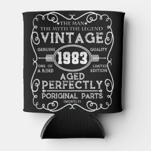 Vintage 1983 Man Myth Legend 38th Birthday Can Cooler