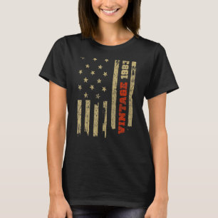 Vintage 1983 Old Glory American Flag 40th 40 Birth T-Shirt