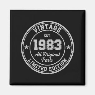 Vintage 1983 original parts 43 birthday limited magnet