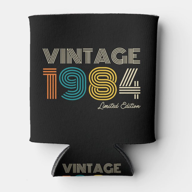 Vintage 1984 40th Birthday Can Cooler (Front)