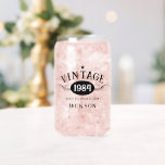 Vintage 1984 40th Birthday  Can Glass<br><div class="desc">Elegant stylish modern bold Cheers to Custom Years personalised birthday glassware.</div>