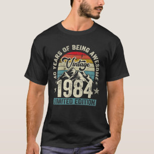Vintage 1984 40th Birthday Retro 40 Years Of Being T-Shirt