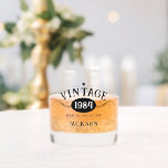 Vintage 1984 40th Birthday Whiskey Glass<br><div class="desc">Elegant stylish modern bold Cheers to Custom Years personalised birthday glassware.</div>