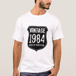 Vintage 1984 aged to perfection t shirt for men