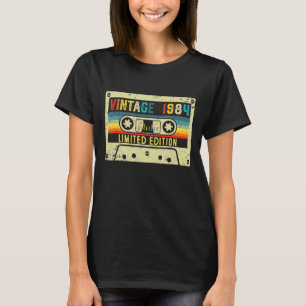 Vintage 1984 Birthday Cassette Tape  Party T-Shirt