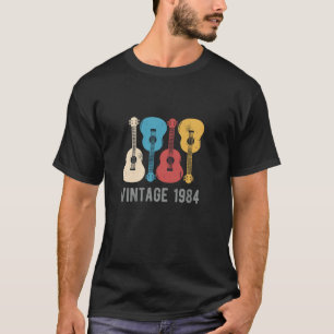 Vintage 1984 Classic Ukulele Guitar Music 40th Bir T-Shirt