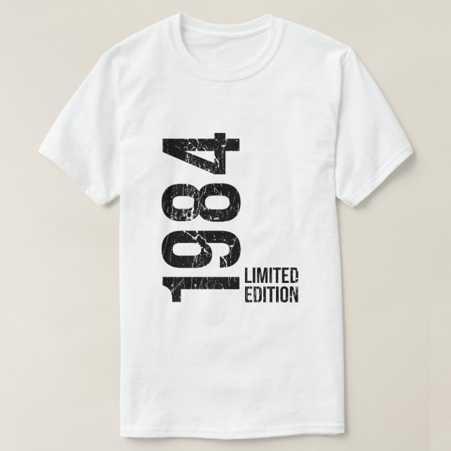 Vintage 1984 Limited Edition 42nd Birthday T-Shirt (Design Front)