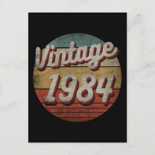 VINTAGE 1984 MEN WOMEN BIRTHDAY GIFT POSTCARD