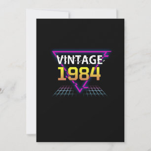 Vintage 1984 Retrowave Birthday Gift Invitation