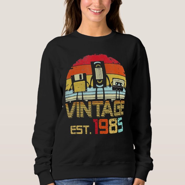 Vintage 1985 37th Birthday Sweatshirt (Front)