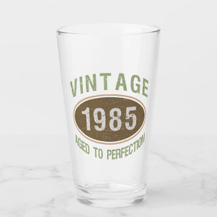 Vintage 1985 40th Birthday Glass