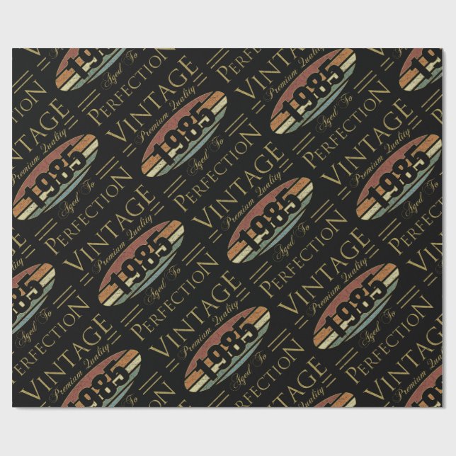 Vintage 1985 40th Birthday Wrapping Paper (Flat)
