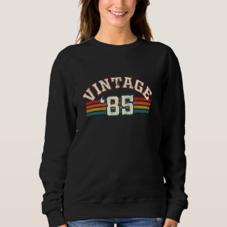 Vintage 1985 Birth Year Cool Birthday Retro Rainbo Sweatshirt