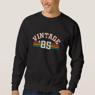 Vintage 1985 Birth Year Cool Birthday Retro Rainbo Sweatshirt