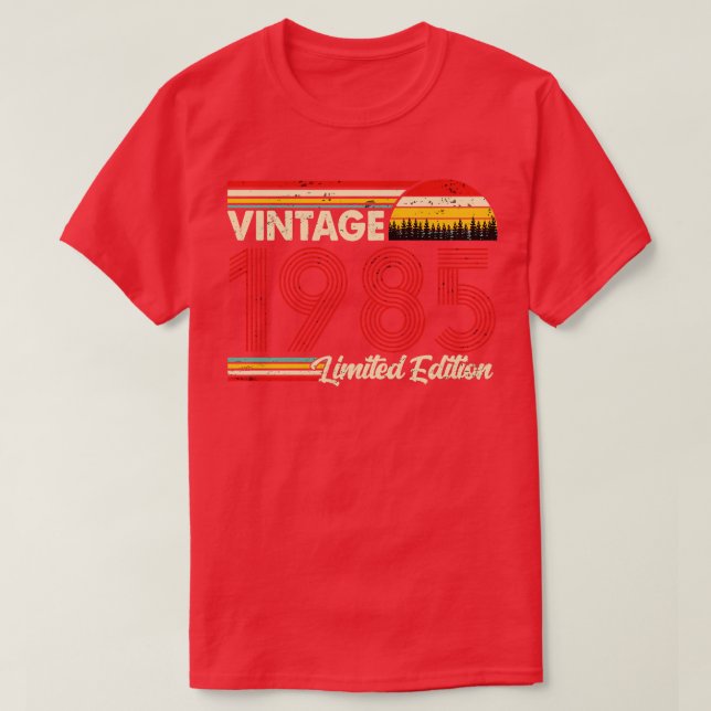 Vintage 1985 Birthday Shirt Limited Edition 1985 B (Design Front)