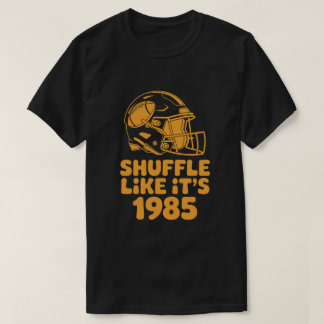 Vintage 1985 Football Shuffle Typography Tee for