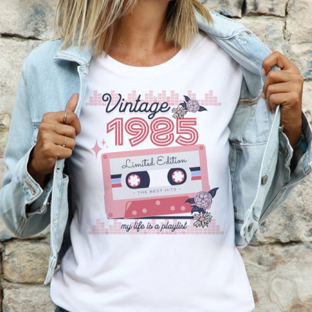 Vintage 1985 Limited Edition Music Cassette Retro T-Shirt (Creator Uploaded)