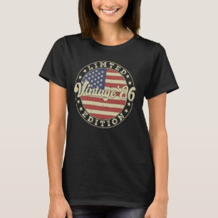 Vintage 1986 38th Birthday 38 Years Old American F T-Shirt